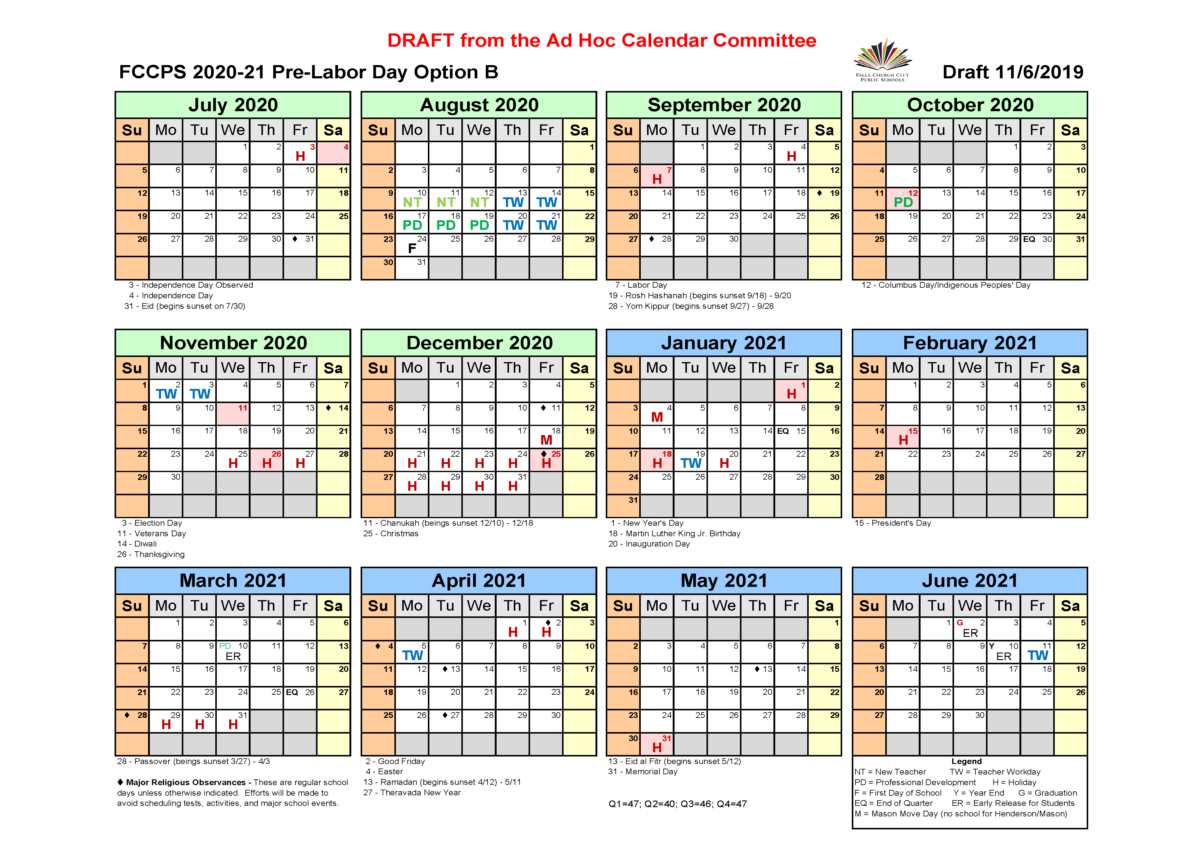 Fcps Calendar 2021-22 2020 School Start Date
