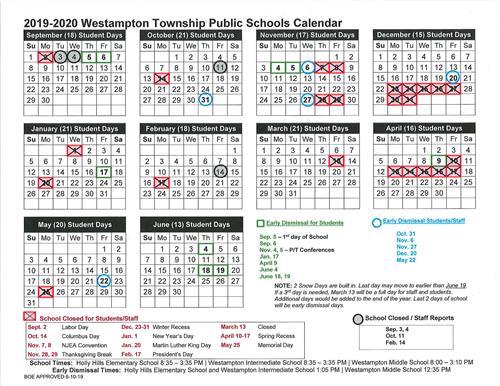montgomery township nj school district calendar