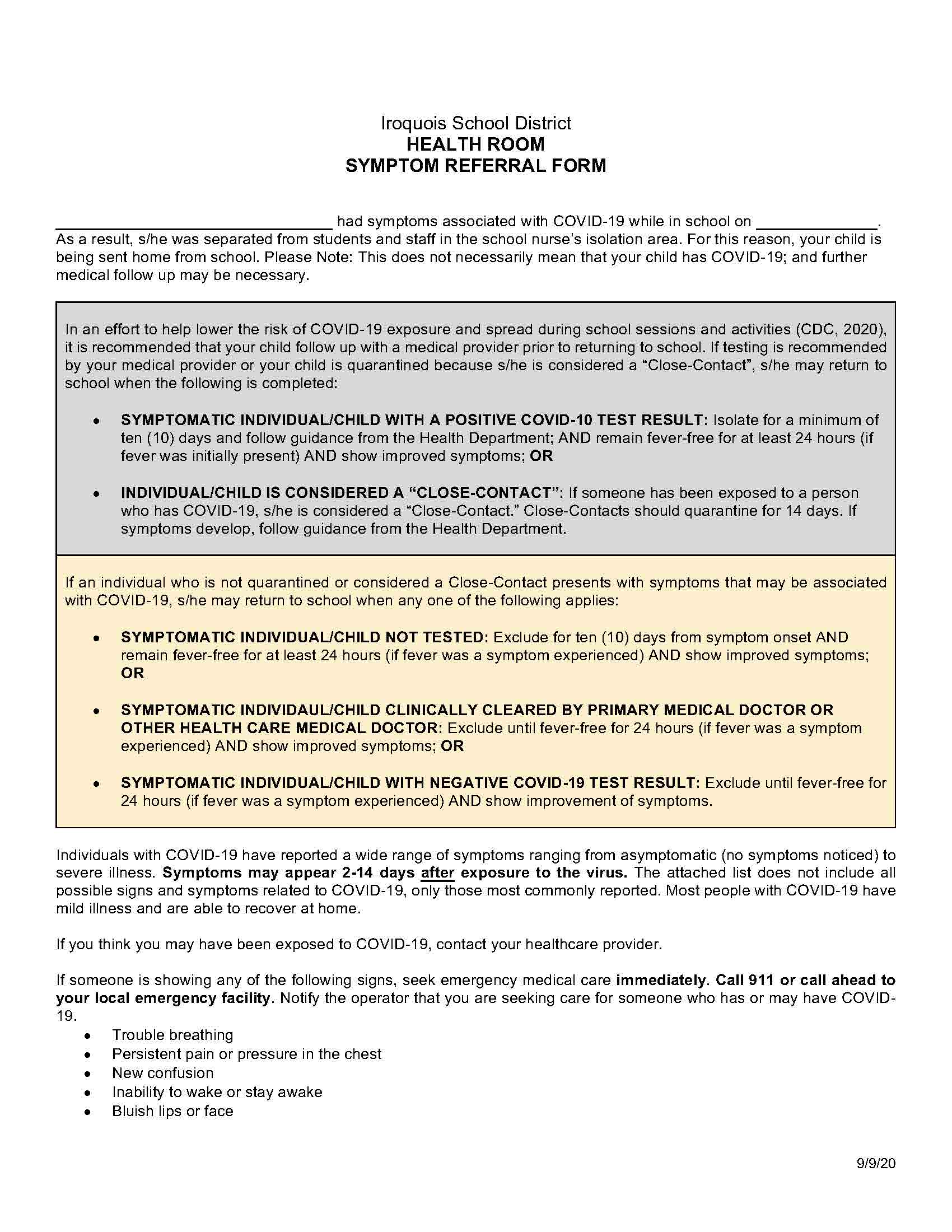 Iroquois School District