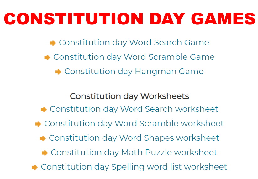 CONSTITUTION DAY GAMES